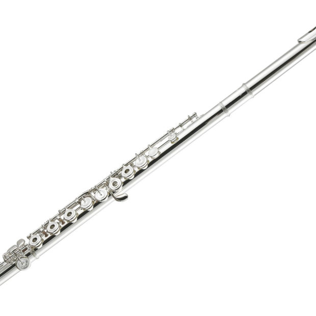 Trasversale flauto Yama FL 211 argento pieno argentati valvole chiuse e-meccanica 